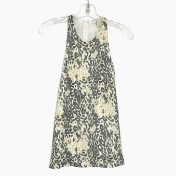 Joie top Silk gray tan Animal print sleeveless Racerback XS - Picture 4 of 9
